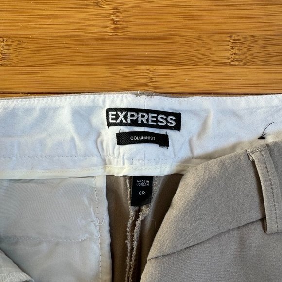 Express Columnist Bootcut Pant in Beige - Picture 2 of 2
